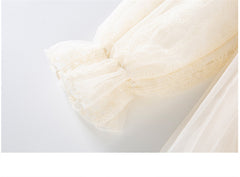 RM1231-06 فستان بناتي طبقات مزين باللولو والدانتيل