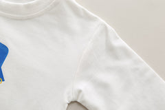 SSX220824-159 طقم 3 قطع ( بلوزة + جكيت + بنطلون جينز ) خريفي ربيعي