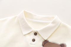 SSX220824-24 طقم ولادي شتوي قطن من جواه فرو تقيل قطعتين ( بلوزة + بنطلون)