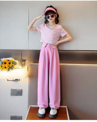 RM150424-6 طقم صيفي قطعتين ( بلوزة + بنطلون )