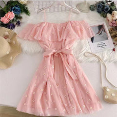 AO0524-09 فستان بناتي مطرز بالورد