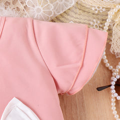 EU120424-35 طقم بناتي صيفي قطعتين ( بلوزة + تنورة)