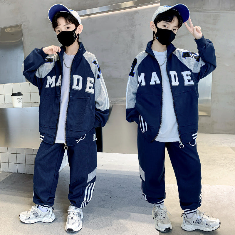 WZ261124-6 بدلة قطنية جودة ممتازة قطعتين ( جكيت + بنطلون)