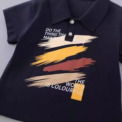 SSX220824-11 طقم قطن صيفي قطعتين ( بلوزة + شورت )