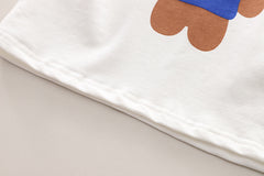 طقم ولادي قطن تقيل خريفي ربيعي 4 قطع ( جكيت + بلوزة + بنطلون + شنتة )SSN040924-39