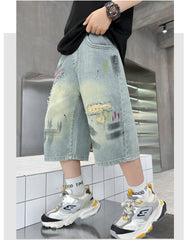 WZH301124-11 شورت جينز ناعم وطويل