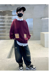 WZH301124-6 هودي ولادي قطن دافي