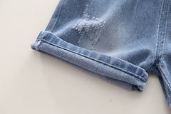 SSX220824-2 طقم صيفي قطعتين ( قميص + شورت)