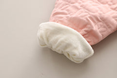 SSN040924-27 طقم بناتي شتوي قطعتين مبطن فرو بالكامل ( بلوزة + بنطلون)