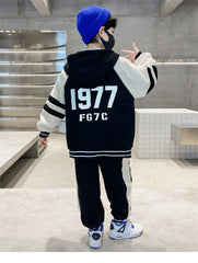 WZS040924-16 طقم سبورت شتوي مبطن فرو بالكامل قطعتين ( جكيت + بنطلون)