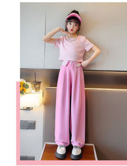 RM150424-6 طقم صيفي قطعتين ( بلوزة + بنطلون )