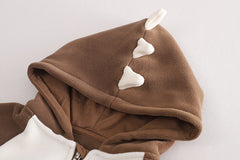 SSX220824-21 طقم ولادي شتوي تقيل مبطن فرو بالكامل 3 قطع ( جكيت + حقيبة + بنطلون)