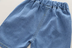 SSX220824-65 طقم ولادي صيفي قطعتين ( بلوزة + شورت)