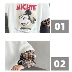 WZH301124-22 هودي ولادي قطن ميكي