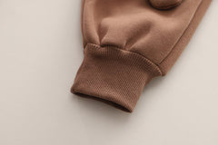 SSX220824-133 طقم شتوي تقيل مبطن فرو بالكامل قطعتين ( بلوزة + بنطلون)