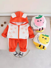 SSN040924-13 طقم بناتي شتوي مبطن فرو من الداخل قطعتين ( جكيت + بنطلون )