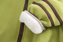 SSX220824-40 طقم ولادي شتوي تقيل مبطن فرو بالكامل قطعتين ( جكيت+ بنطلون)