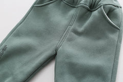 SSX220824-43 طقم ولادي شتوي تقيل مبطن فرو بالكامل قطعتين ( جكيت + بنطلون)