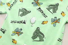 SSX220824-96 طقم صيفي قطعتين ( بلوزة + شورت)