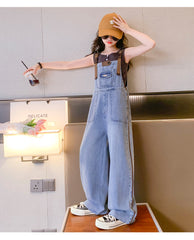 RM150424-5 طقم افرهول قطعتين ( بلوزة + افرهول جينز ناعم )