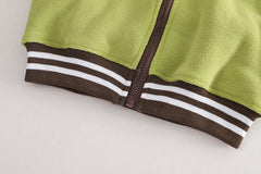 SSX220824-40 طقم ولادي شتوي تقيل مبطن فرو بالكامل قطعتين ( جكيت+ بنطلون)