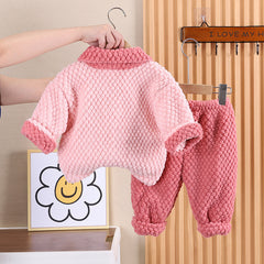 SSX220824-45 بجامة تقيلة جدا بناتي خامة ممتازة غسيل ولبس قطعتين ( جكيت + بنطلون)