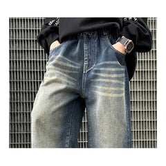 WZH301124-33 بنطلون جينز قصة عريضة