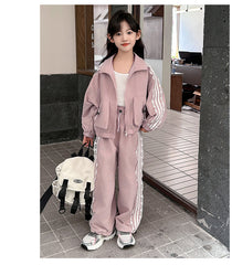 WZH191124-13 سبورت ستان قطعتين ( جكيت + بنطلون) مزينة بالدانتيل