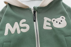 SSX220824-104 طقم 3 قطع ( بلوزة قطن + جكيت قطن + بنطلون جينز )