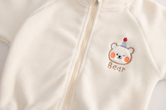 SSX220824-15 بجامة شتوي ولادي بناتي خامة ممتازة غسيل ولبس قطعتين ( جكيت + بنطلون)