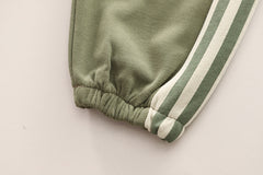 SSN040924-48 طقم تقيل خريفي ربيعي 4 قطع ( بلوزة + جكيت + حقيبة + بنطلون)