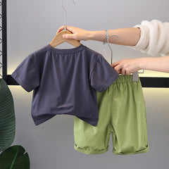 SSX220824-92 طقم صيفي قطعتين ( بلوزة + شورت )