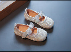 WDY260924-1 حذاء بناتي للمناسبات مزين الستراس والدانتيل