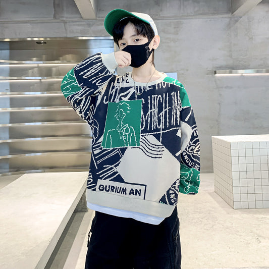 WZH301124-29 هودي ولادي قطن دافي ربيعي خريفي