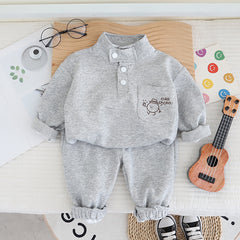 SSX220824-147 ترينج ولادي خريفي ربيعي قطعتين ( بلوزة + بنطلون)