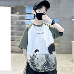 WZH301124-2 بلوزة رسم انمي فادي قطن اصلي 100%