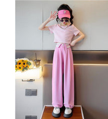 RM150424-6 طقم صيفي قطعتين ( بلوزة + بنطلون )