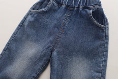 SSX220824-166 طقم ولادي 3 قطع ( جكيت صوف+ بلوزة قطنية + بنلطون جينز )