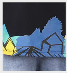 FU14042024-51 طقم ولادي صيفي جينز قطعتين ( بلوزة + بنطلون)