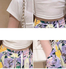 RM150424-12 طقم صيفي بناتي قطعتين ( بلوزة + بنطلون )