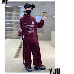 WZH301124-14 ترنج قطن خريفي ربيعي دافي قطعتين ( بلوزة + بنطلون )