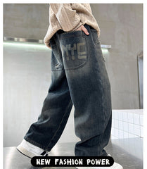 WZH301124-45 بنطلون ولادي جينز