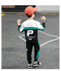 WZS040924-2 طقم سبورت قطن خريفي قطعتين ( بلوزة + بنطلون )