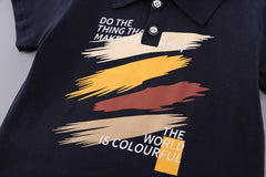 SSX220824-11 طقم قطن صيفي قطعتين ( بلوزة + شورت )