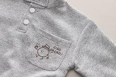 SSX220824-147 ترينج ولادي خريفي ربيعي قطعتين ( بلوزة + بنطلون)