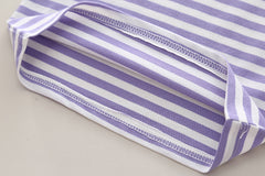 SSN040924-30 طقم افرهول جينز بناتي شورت قطعتين ( بلوزة قطن + افرهول جينز )