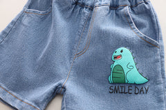 SSX220824-7 طقم صيفي قطعتين ( بلوزة + شورت )