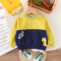 SSN040924-9   طقم ولادي قطن خريفي ربيعي تقيل قطعتين ( بلوزة + بنطلون )