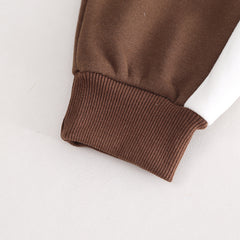 SSX220824-57 طقم ولادي شتوي تقيل مبطن فرو بالكامل قطعتين ( بلوزة + بنطلون)