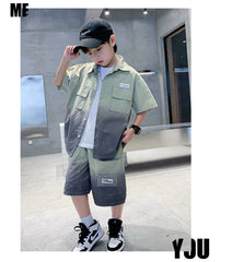 WZH301124-1 طقم صيفي قطعتين ( جكيت + شورت طويل)